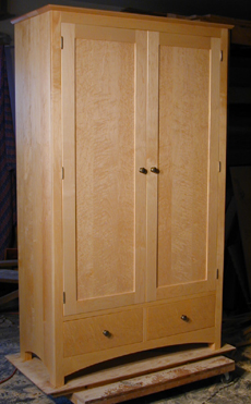 Maple Armoire with bird's-eye accents